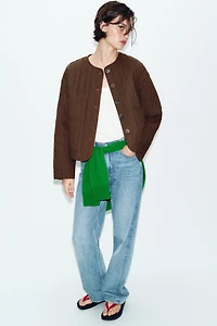 RUSTIC QUILTED LINEN JACKET