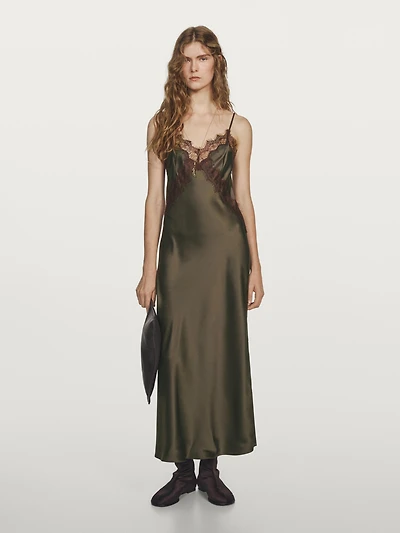 100% silk long slip dress - STUDIO