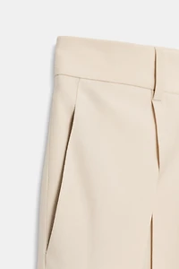 PLEATED WOOL BLEND SHORTS ZW COLLECTION LIMITED EDITION