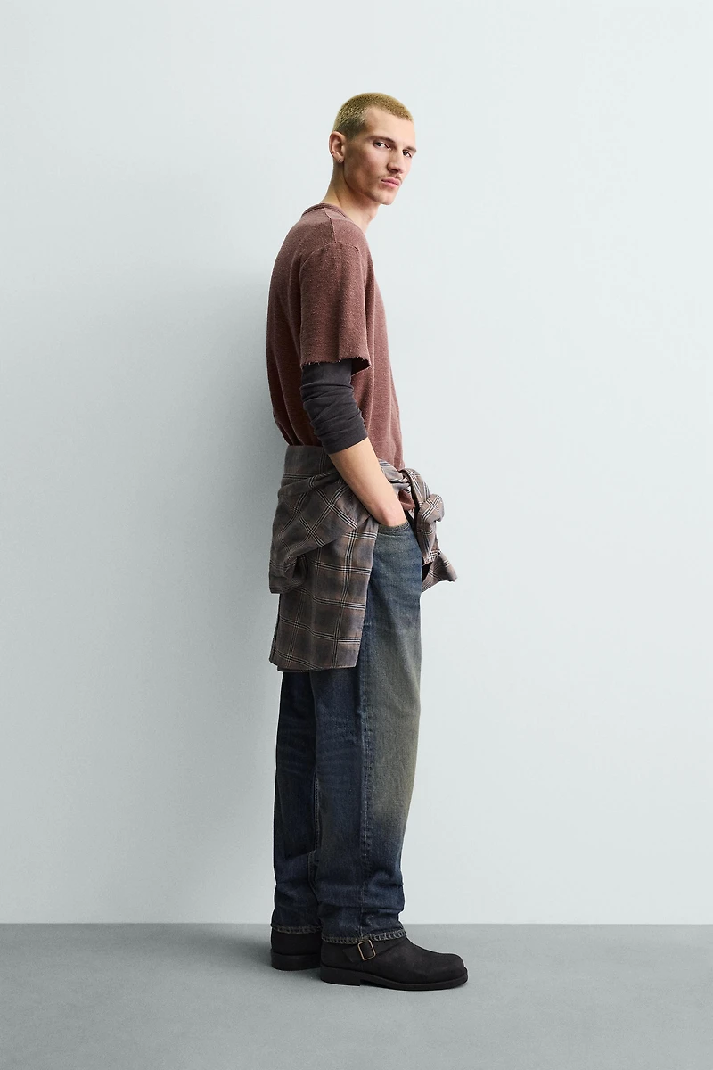 WASHED KNIT T-SHIRT