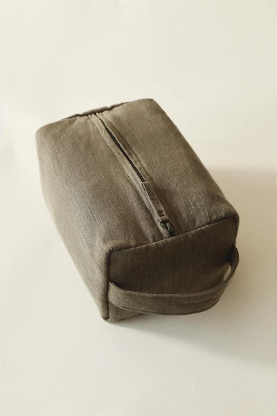 SMALL LINEN MAKEUP BAG