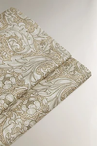 MORRIS & CO. FLORAL SATEEN COTTON FLAT SHEET