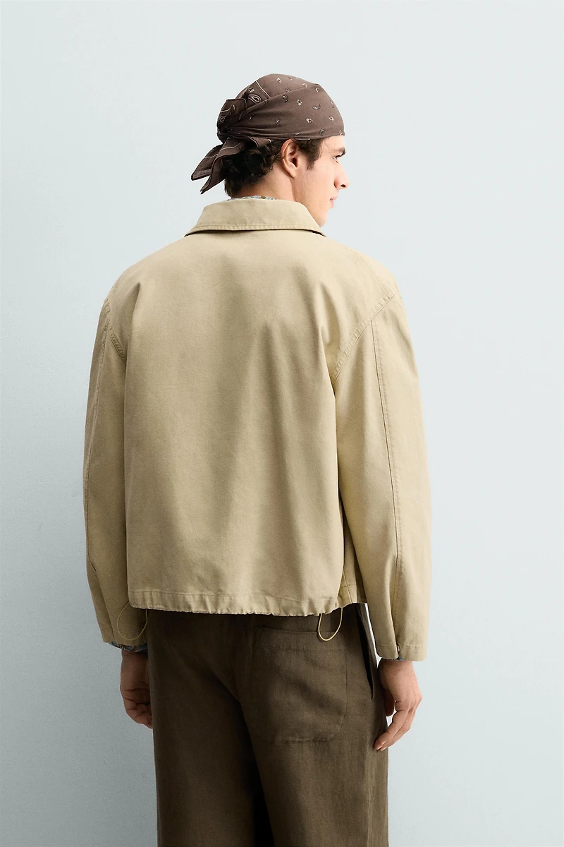 BLOUSON RELAXED FIT DOUBLURE CONTRASTANTE