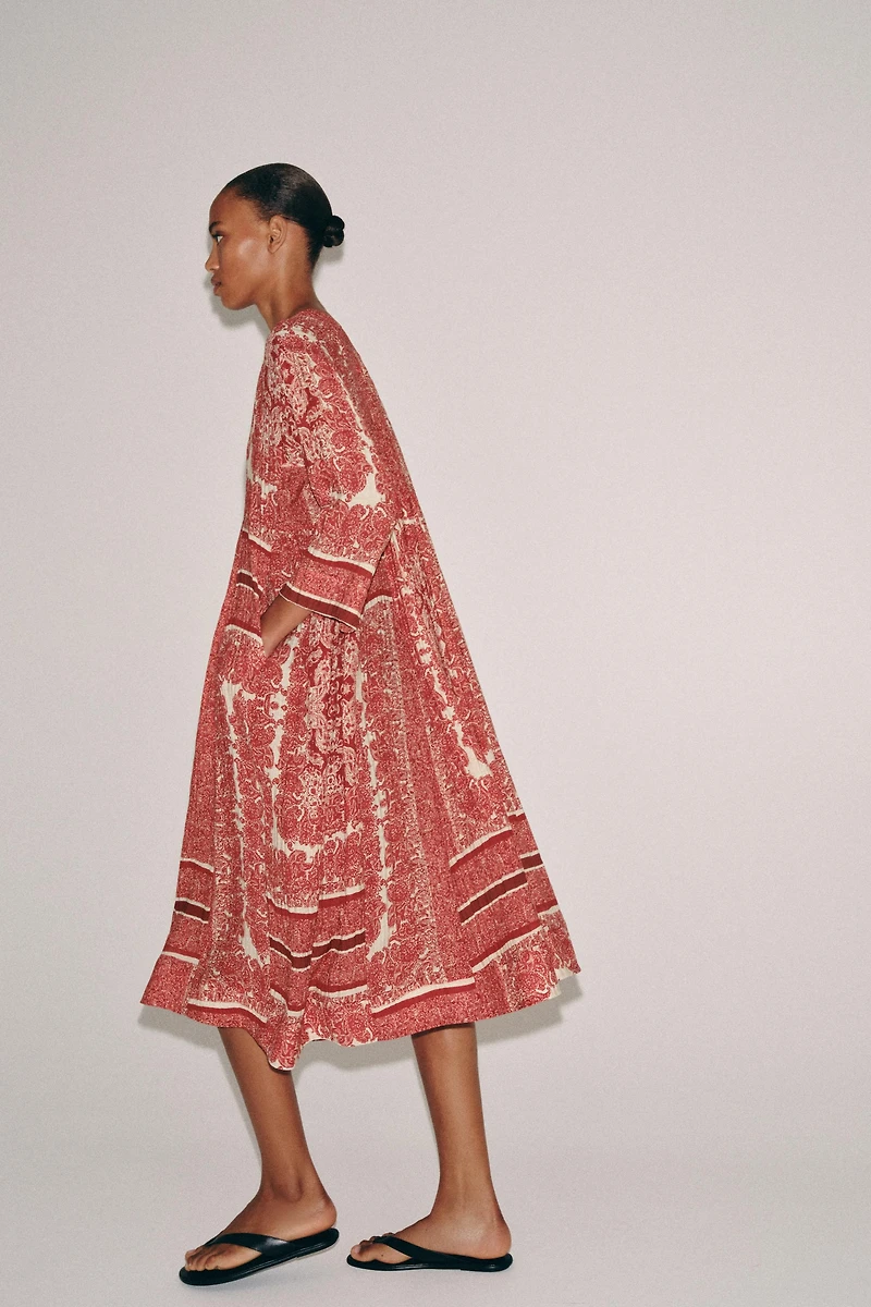 ZW COLLECTION PRINTED MIDI DRESS