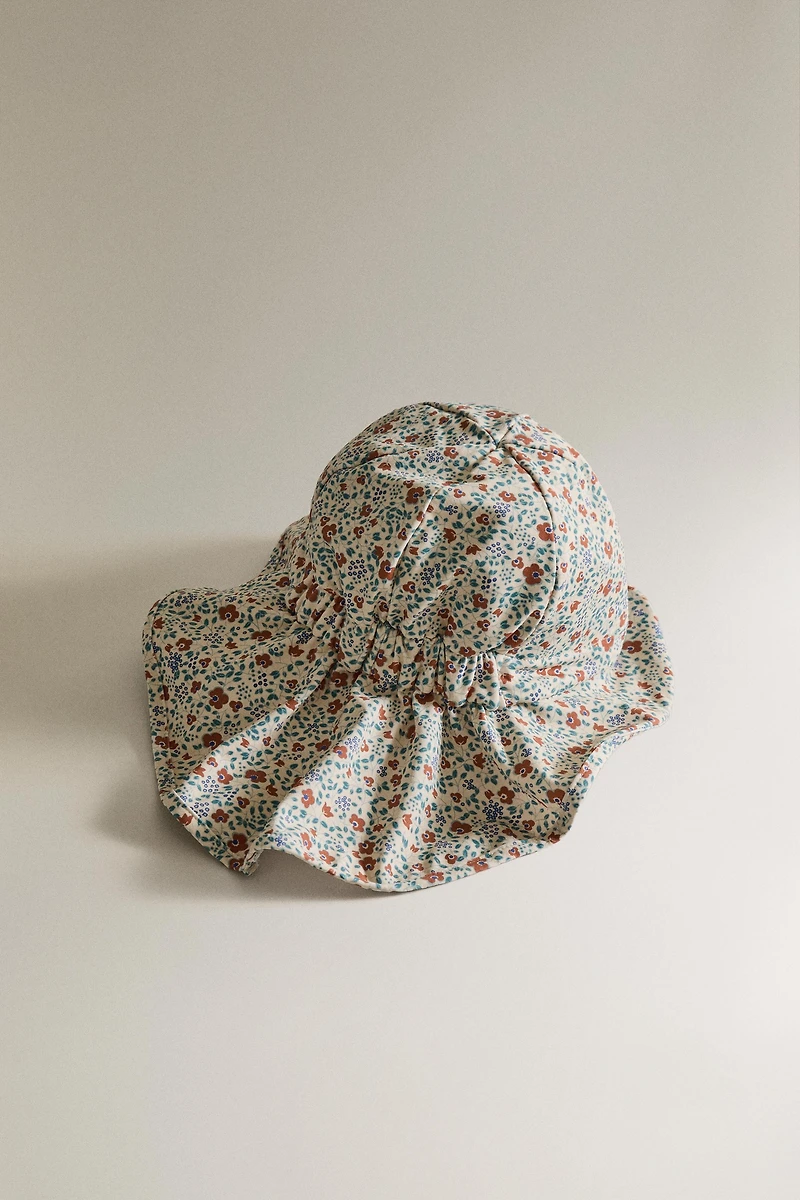 KIDS' FLORAL BEACH HAT