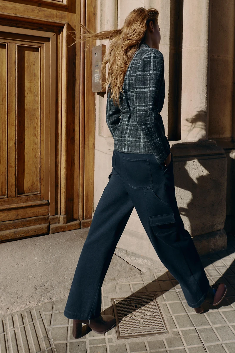 PLAID CARDIGAN WITH BELT