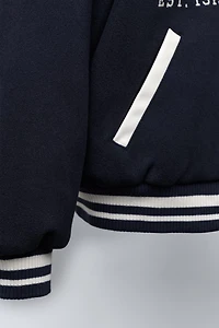 CHAMPION ® X ZARA PATCH CLOTH BOMBER JACKET