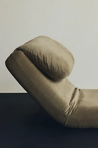 CORDUROY FOLDING LOUNGE CHAIR