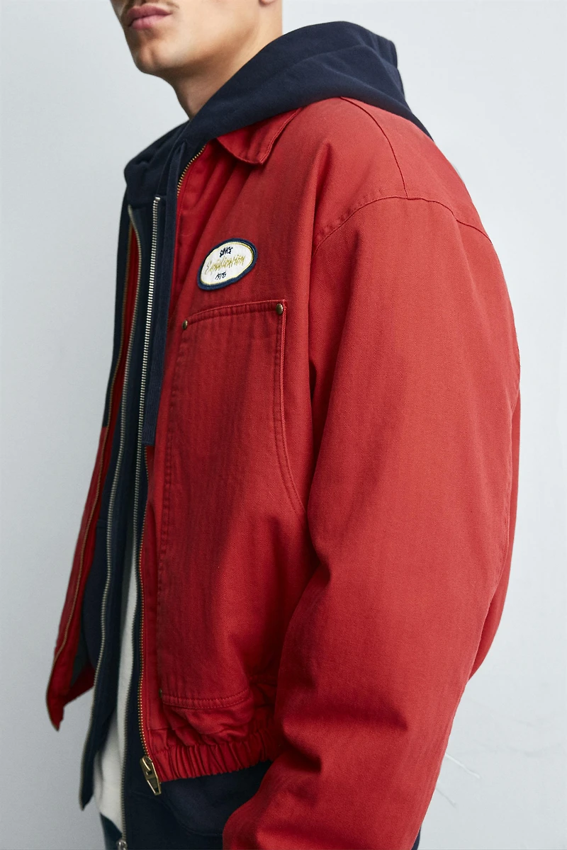 VESTE COUPE BOXY BRODÉE