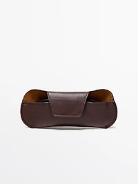 Étui à lunettes en cuir nappa