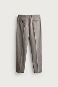 WOOL-BLEND REGULAR FIT SUIT PANTS