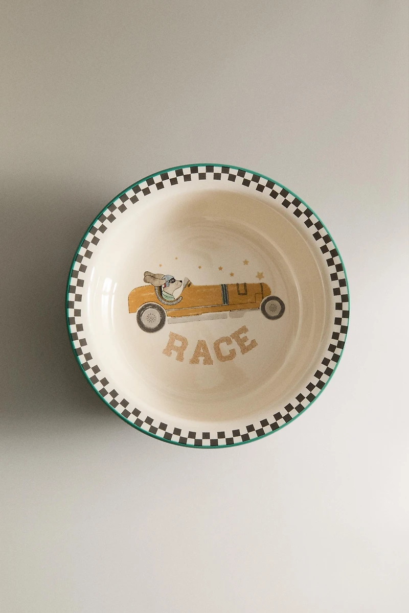 BOL ENFANT CÉRAMIQUE CHIEN DE COURSE