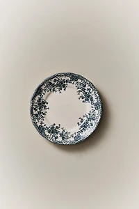 ASSIETTE À PAIN FAÏENCE IMPRIMÉ FLEURS