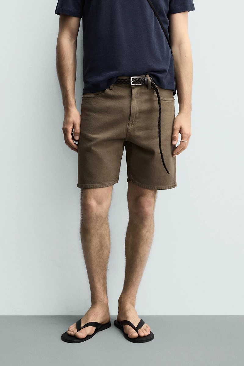 REGULAR FIT DENIM SHORTS