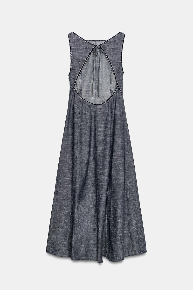 OPEN BACK MIDI DRESS