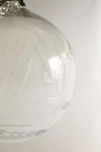 GLASS CHRISTMAS TREE BALL ORNAMENT