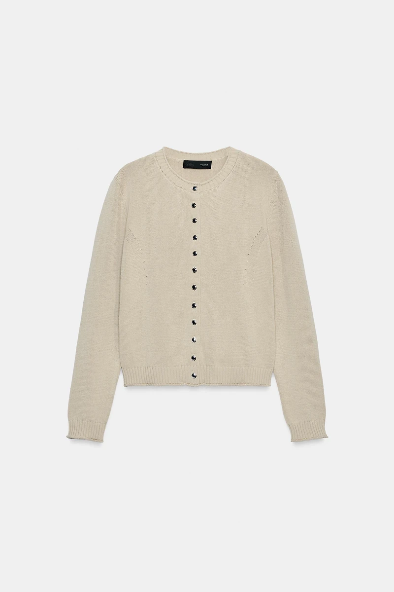 CARDIGAN WITH METAL BUTTONS