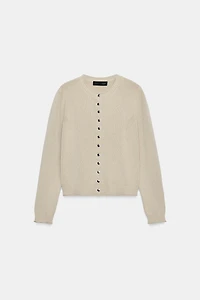 CARDIGAN WITH METAL BUTTONS