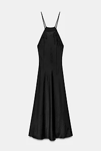 ZW COLLECTION SATIN EFFECT HALTER DRESS