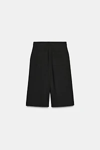 PLEATED LONG SHORTS