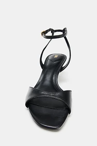 ANKLE STRAP HEELED SANDALS