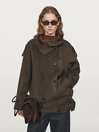 Wool blend trench coat