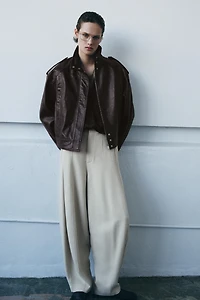 BOMBER EN CUIR 100 % ZW COLLECTION LIMITED EDITION