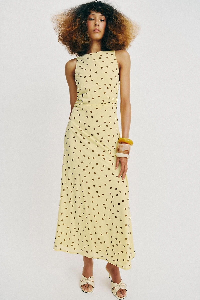 FLOWY POLKA DOT DRESS