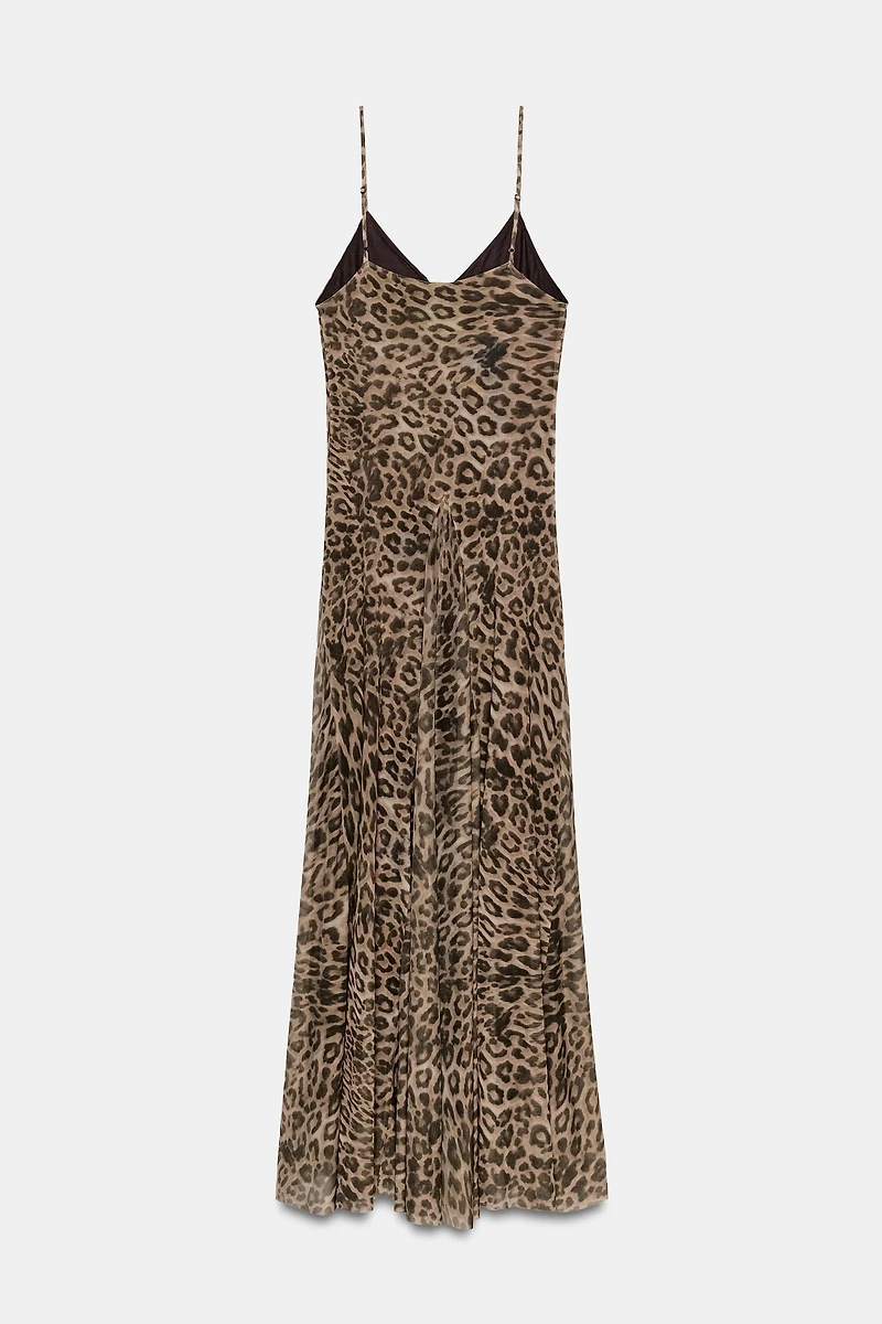 ROBE EN TULLE À IMPRIMÉ ANIMALIER