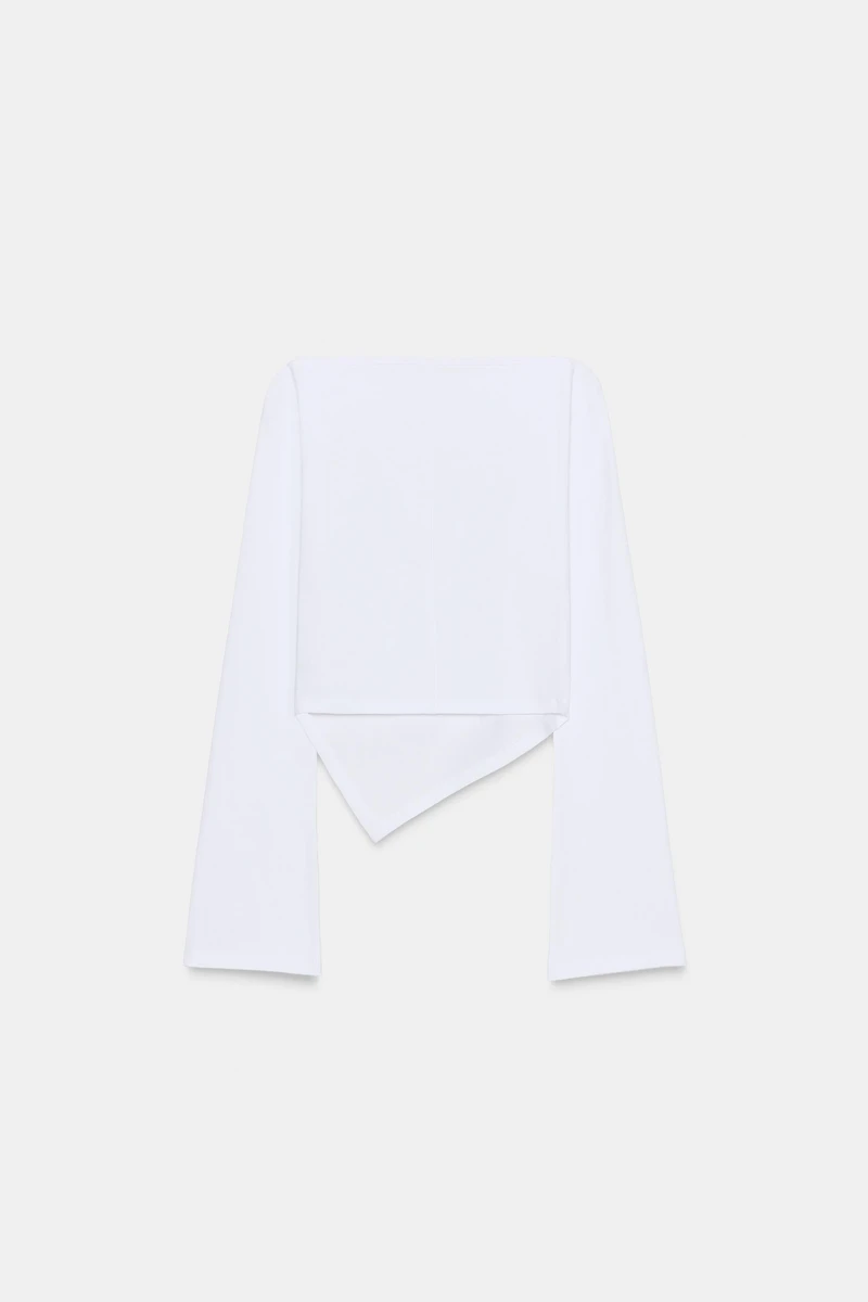 T-SHIRT COL BATEAU ASYMÉTRIQUE