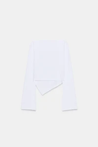 T-SHIRT COL BATEAU ASYMÉTRIQUE