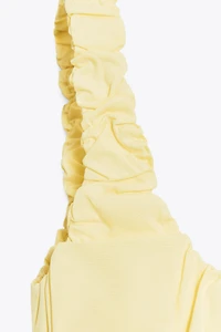 MIXED INTERLOCK POPLIN TOP