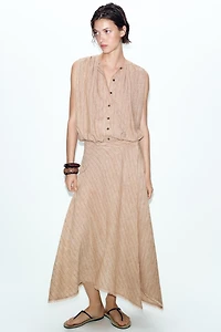 ASYMMETRIC STRIPED SKIRT