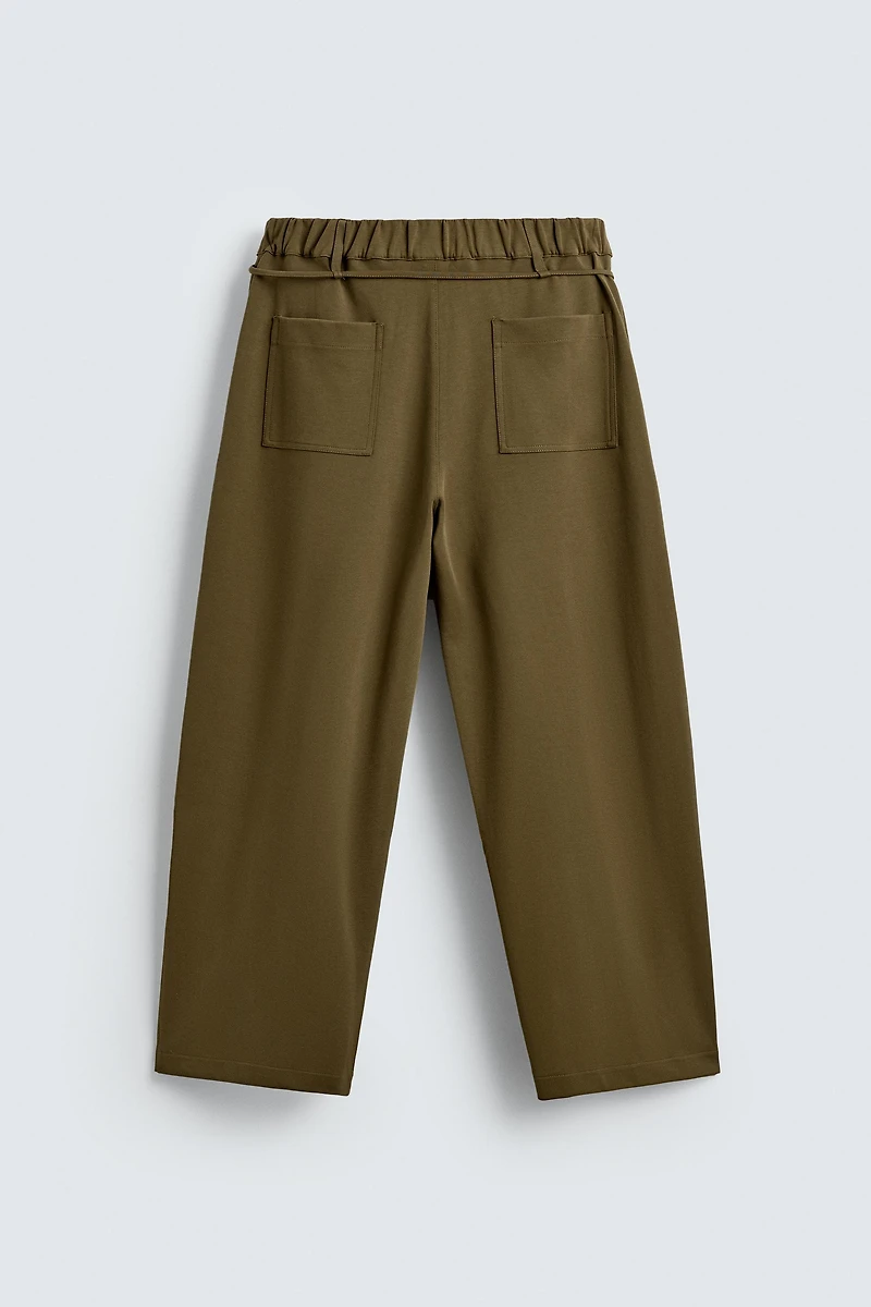 PLEATED DRAWSTRING PANTS