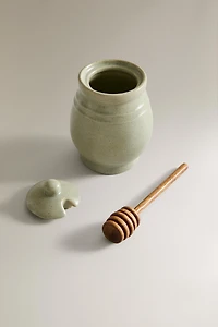 POT À MIEL GRÈS PETITE CUILLÈRE