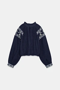 CHEMISE GLOBO BRODÉE