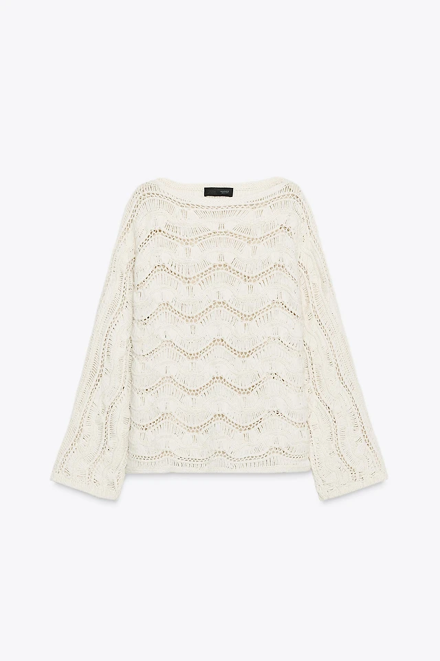Zara DROP NEEDLE KNIT SWEATER Place Rosemère