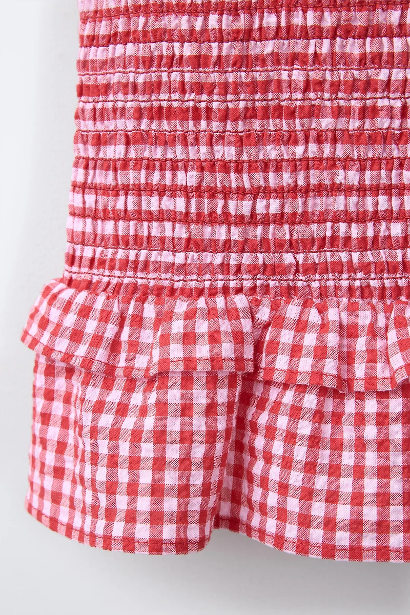 GINGHAM HALTER TOP
