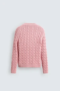 TEXTURED WOVEN JUMPER