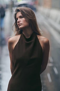 FLOWY HALTER DRESS