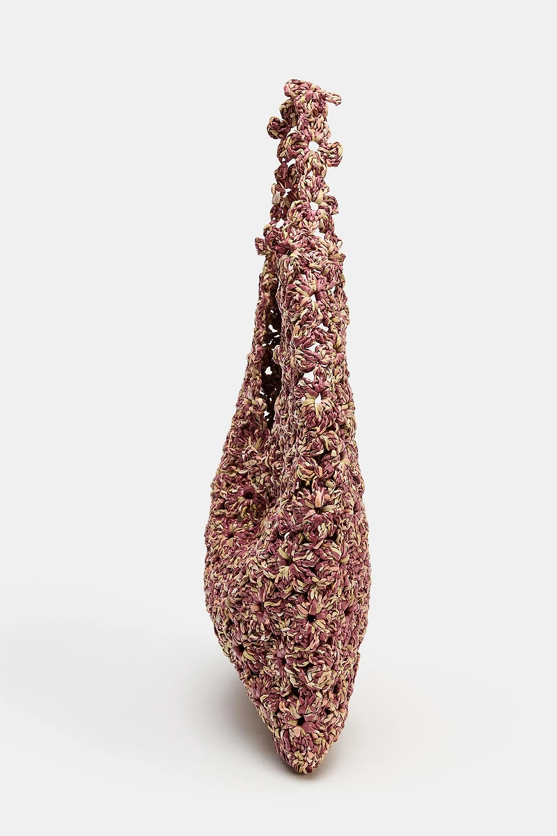 RAFFIA BUCKET BAG