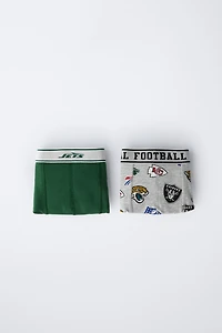 6-14 YEARS/ TWO-PACK OF NFL © OUTER STUFF BOXERS