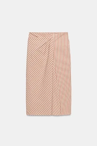 ZW COLLECTION DRAPED STRIPED SKIRT