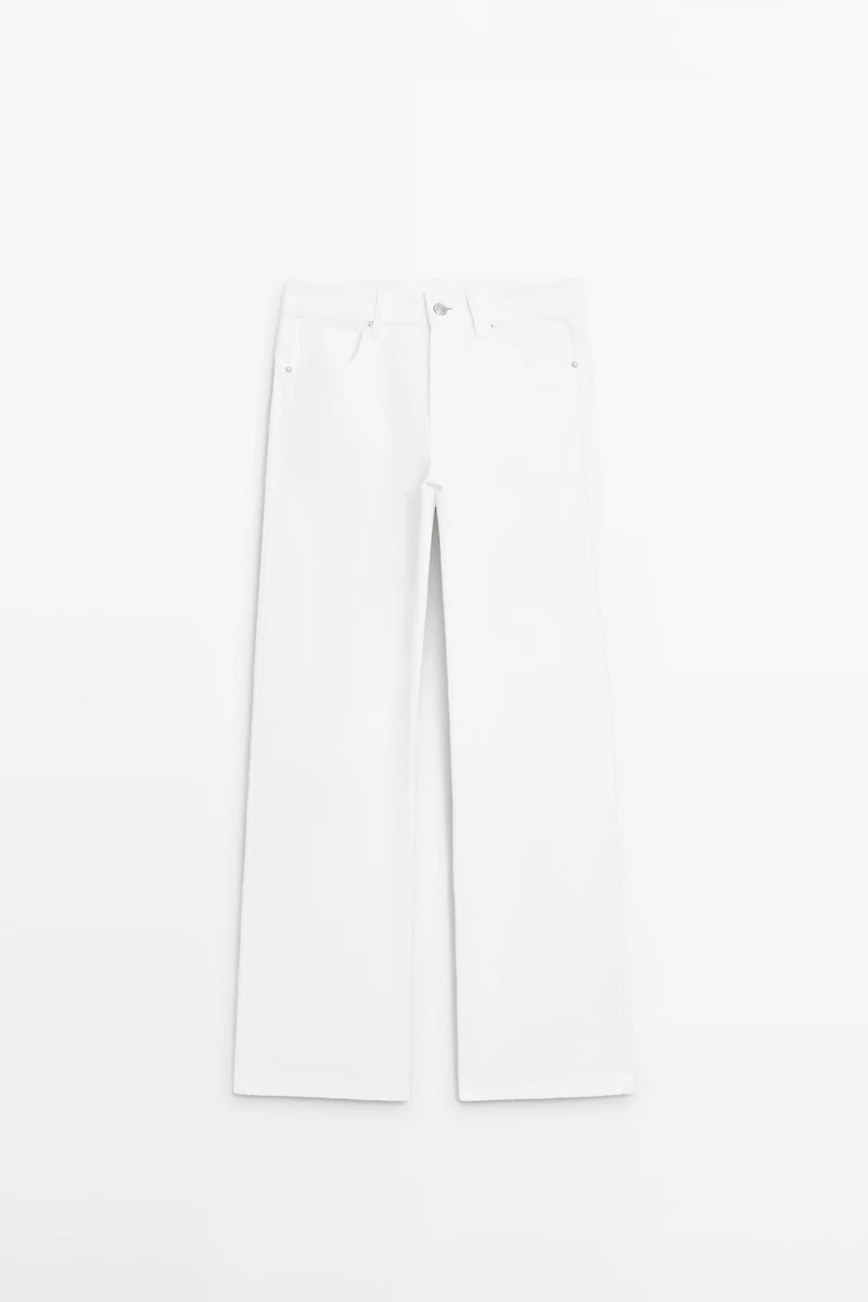 High-waist wide-leg jeans