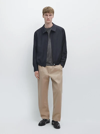 Blouson pied-de-poule laine