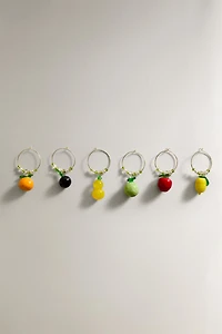 SET OF FRUIT GLASS CHARMS (SET OF 6)