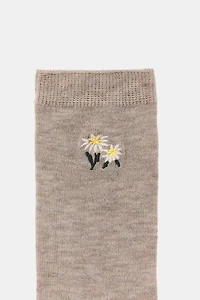 CHAUSSETTES FLEURS BRODÉES