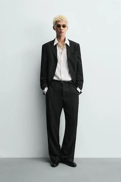 VESTE DE COSTUME RELAXED FIT VISCOSE ET LIN