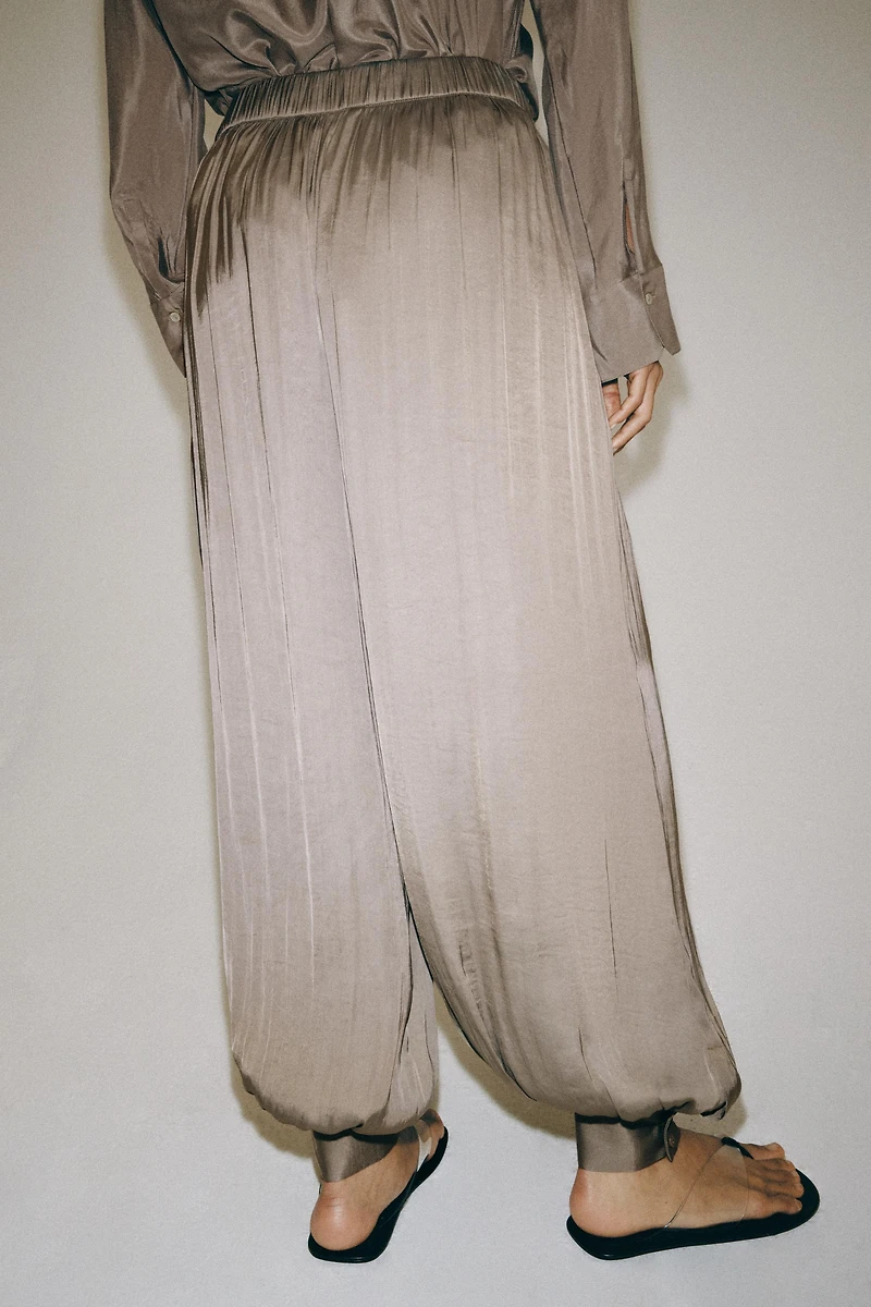 ZW COLLECTION SATIN BALLOON PANTS