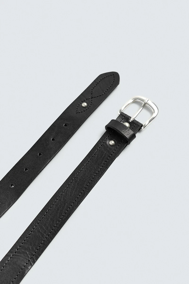 LEATHER STUDDED BELT